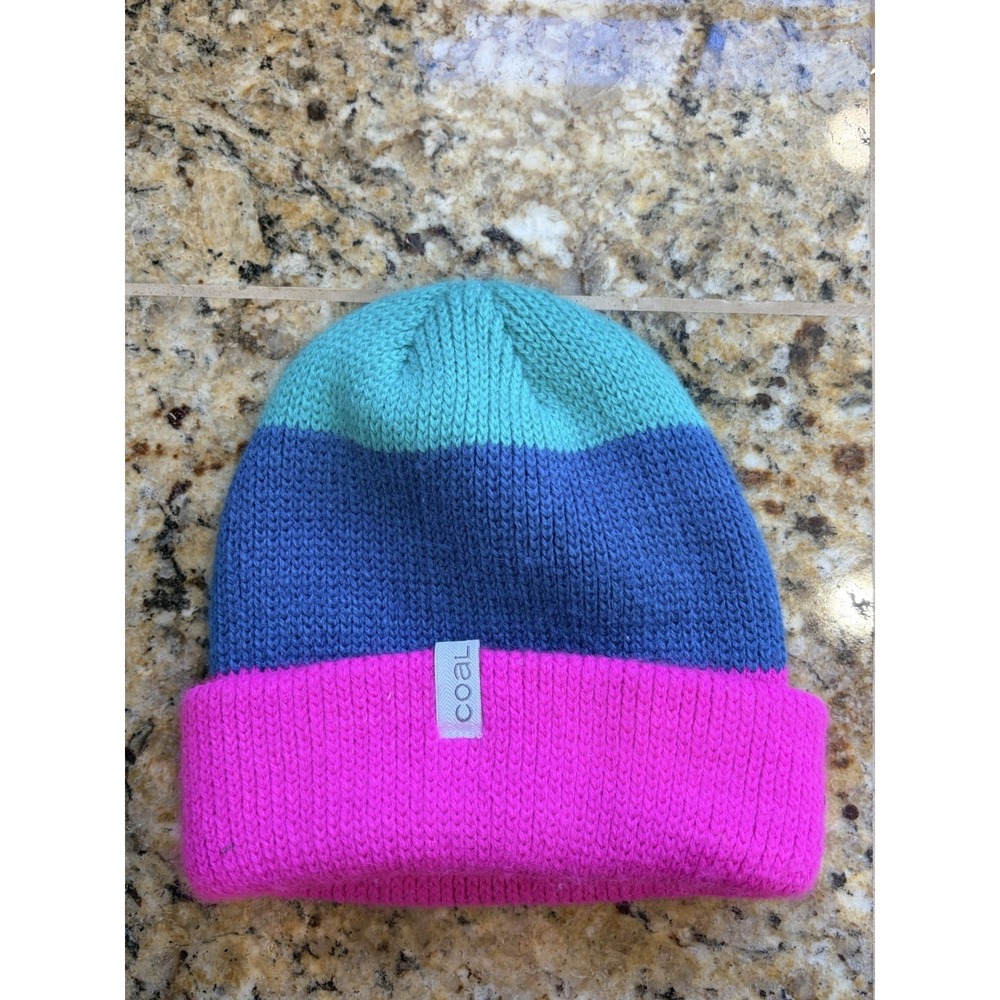Coal Colorblock‎ Stripe Acrylic Cuffed Knit Beanie Hat Winter Cap Unisex Youth